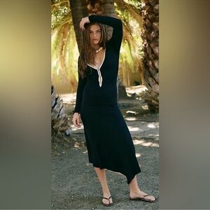 NWT FREE PEOPLE FREE EST MIDNIGHT WHISPER MIDI DRESS